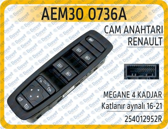 AEM 300736A Cam Anahtari Renault Megane Iv Kadjar Katlanir Ayna